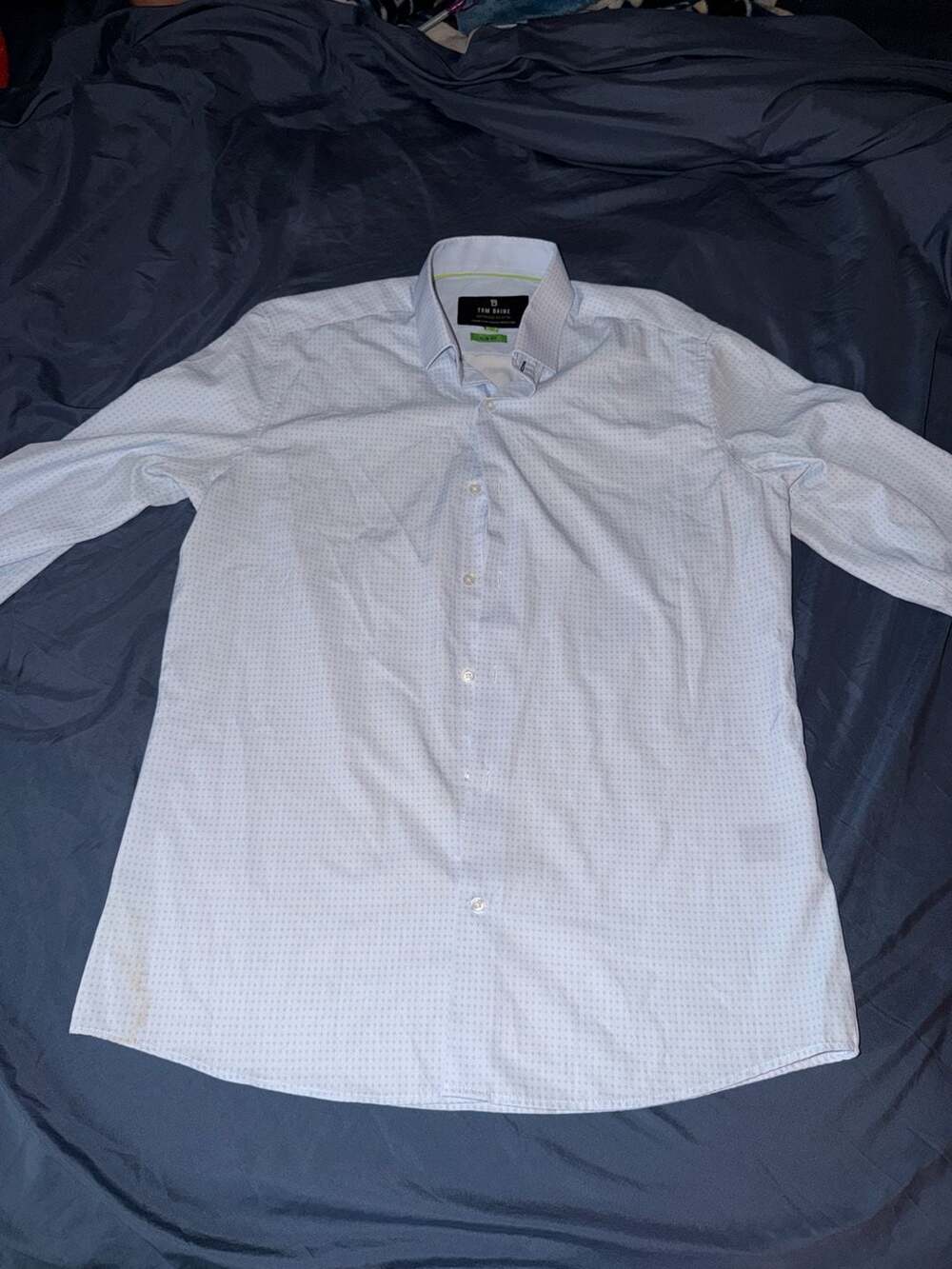 Tom Baine Performance Collection Slim Fit Dress Shirt Size M 15-15.5